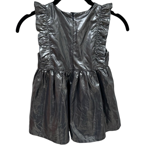 Yell-oh! Metallic Babydoll Ruffle Dress Girl’s Size 2T - Picture 5 of 10